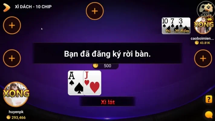 ONE88 Chơi game xì dách dễ dàng từ bàn chơi online